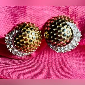 Boucher Vintage Silver Gold Earrings